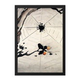 Japanese Spider Web Art, Vintage Spider Print, Unique Wall Art, Asian Art Poster, Halloween Decor, Creepy Art, Nature Wall Art, Spider Home - Tawshia